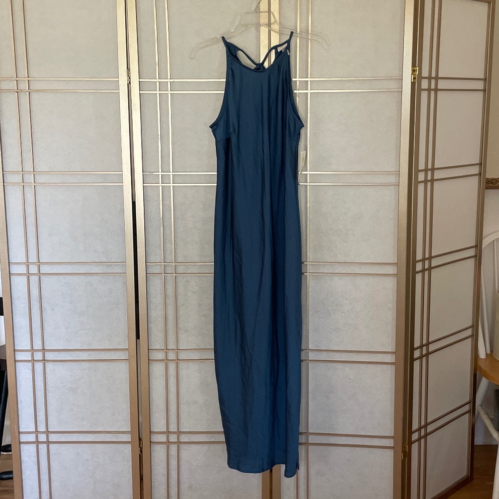 A New Day Silk Blue Dress Brand New